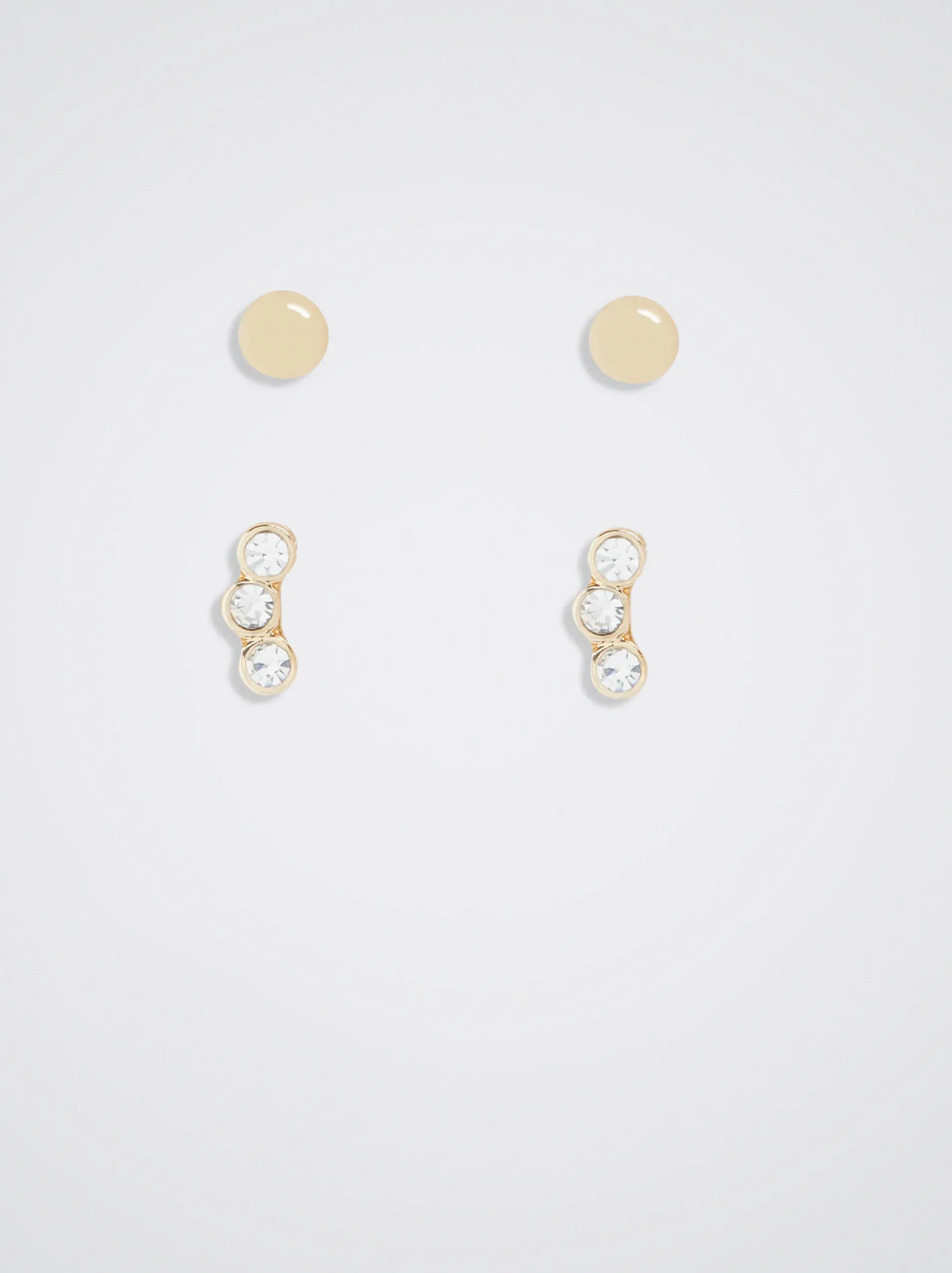 Set Of Earrings With Crystals|Parfois Flash Sale