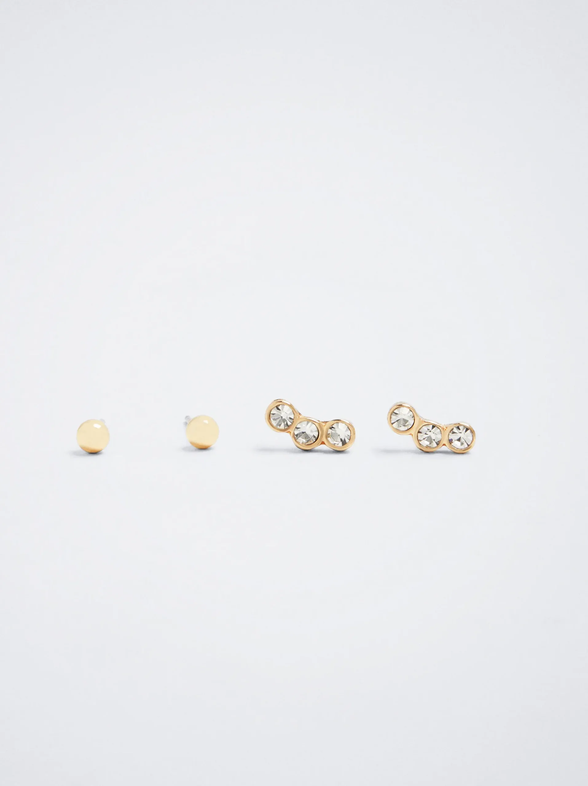 Set Of Earrings With Crystals|Parfois Flash Sale