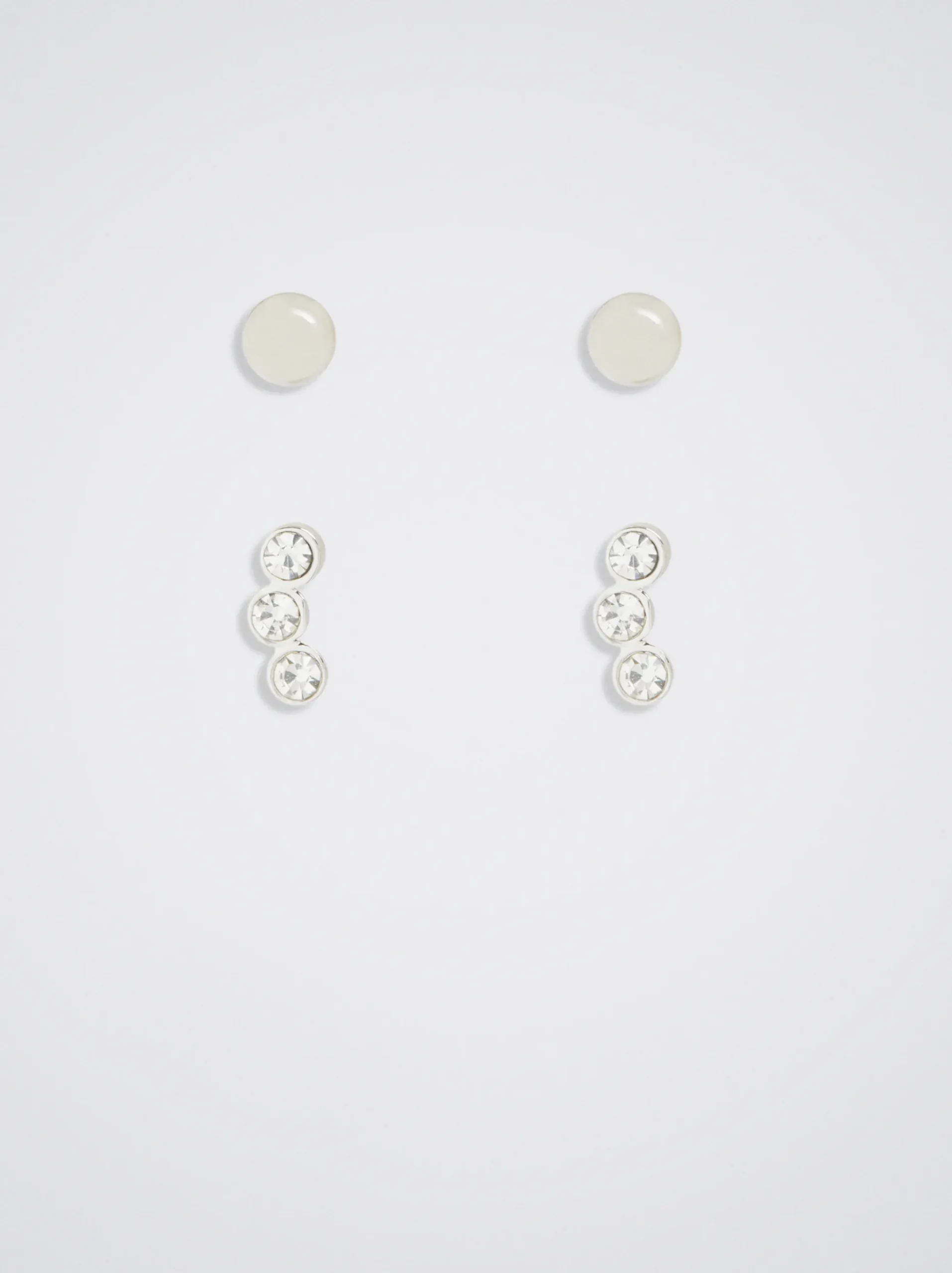 Set Of Earrings With Crystals|Parfois Sale