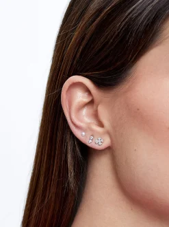 Set Of Earrings With Cubic Zirconia|Parfois Cheap