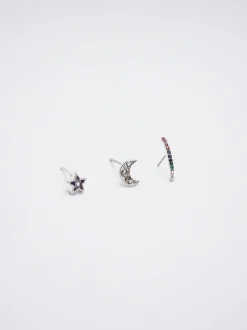 Set Of Earrings With Cubic Zirconia|Parfois New