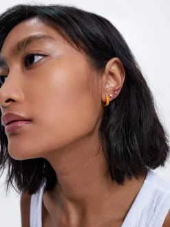 Set Of Earrings With Cubic Zirconia|Parfois Shop