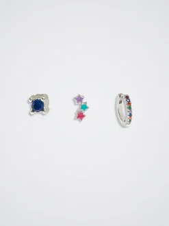 Set Of Earrings With Cubic Zirconia|Parfois Hot