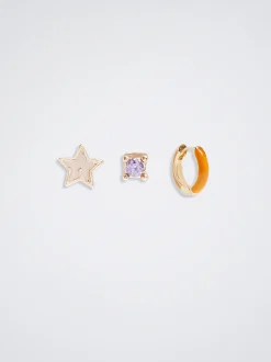 Set Of Earrings With Cubic Zirconia|Parfois Sale