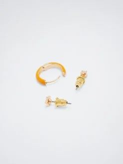 Set Of Earrings With Cubic Zirconia|Parfois Sale