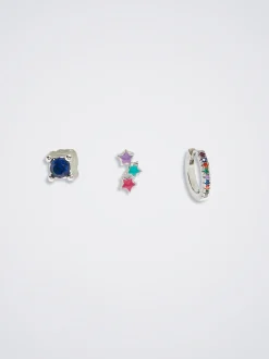 Set Of Earrings With Cubic Zirconia|Parfois Store