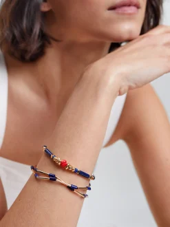 Set Of Elastic Bracelets With Semiprecious Stone|Parfois Cheap