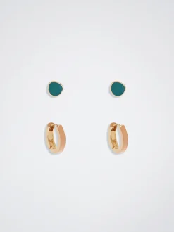 Set Of Enamel Earrings|Parfois Store