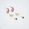 Set Of Enamel Earrings|Parfois Hot