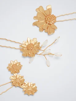 Set Of Hair Combs With Flowers|Parfois Outlet