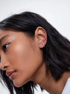 Set Of Hoops With Charms And Zirconia|Parfois Outlet