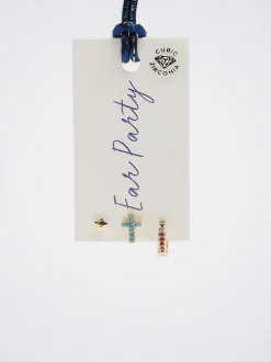 Set Of Hoops With Charms And Zirconia|Parfois Outlet