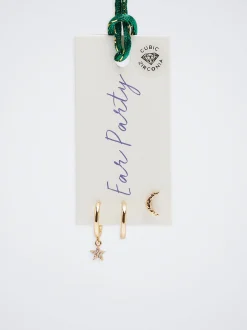 Set Of Hoops With Charms And Zirconia|Parfois Online