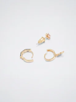 Set Of Hoops With Charms And Zirconia|Parfois Shop