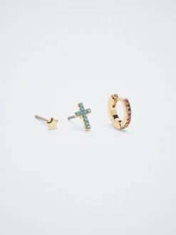 Set Of Hoops With Charms And Zirconia|Parfois Clearance