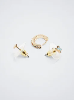 Set Of Hoops With Charms And Zirconia|Parfois Clearance