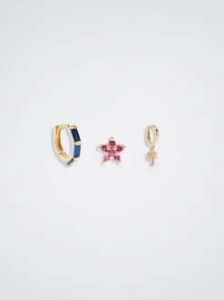 Set Of Hoops With Charms And Zirconia|Parfois Clearance