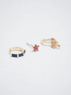 Set Of Hoops With Charms And Zirconia|Parfois Clearance