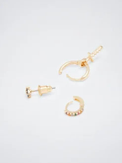 Set Of Hoops With Cubic Zirconia|Parfois Store
