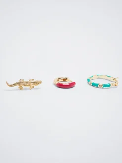 Set Of Hoops With Cubic Zirconia|Parfois Fashion