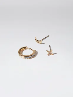 Set Of Hoops With Cubic Zirconia|Parfois Hot