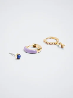 Set Of Hoops With Cubic Zirconia|Parfois Fashion