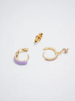 Set Of Hoops With Cubic Zirconia|Parfois New