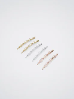 Set Of Metallic Hairslides|Parfois Shop