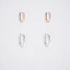 Set Of Multifinishing Hoop Earrings|Parfois Hot