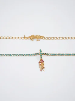 Set Of Necklaces With Charms And Zirconia|Parfois Discount