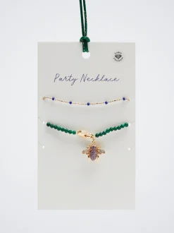 Set Of Necklaces With Charm And Zirconia|Parfois Cheap