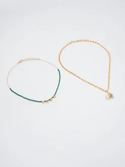 Set Of Necklaces With Charms And Zirconia|Parfois Cheap