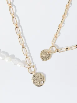 Set Of Necklaces With Freshwater Pearl|Parfois Sale