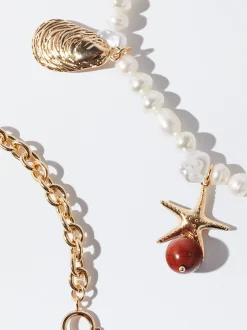 Set Of Necklaces With Freshwater Pearl|Parfois Outlet