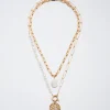 Set Of Necklaces With Freshwater Pearl|Parfois Best Sale