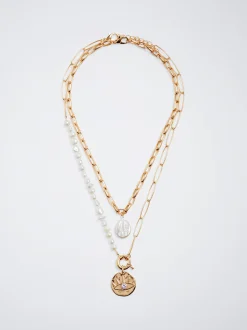 Set Of Necklaces With Freshwater Pearl|Parfois Best Sale