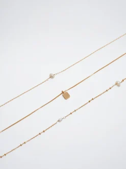Set Of Necklaces With Pearls And Medals|Parfois Best Sale