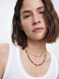 Set Of Necklaces With Semiprecious Stone|Parfois New