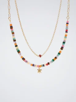 Set Of Necklaces With Semiprecious Stone|Parfois New