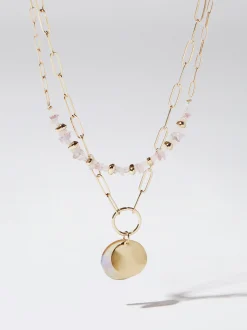 Set Of Necklaces With Semiprecious Stone|Parfois New