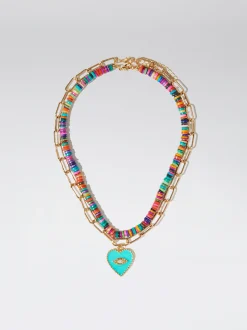 Set Of Necklaces With Shell And Heart|Parfois Sale