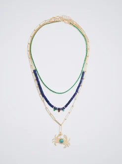 Set Of Necklaces With Stone And Charm|Parfois Hot