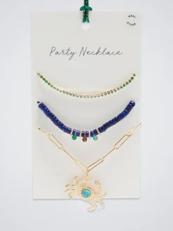 Set Of Necklaces With Stone And Charm|Parfois Hot