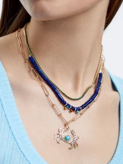 Set Of Necklaces With Stone And Charm|Parfois Outlet