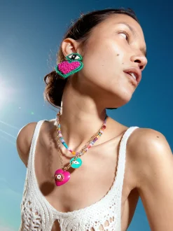 Set Of Necklaces With Stone And Charms|Parfois Best Sale