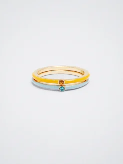 Set Of Rings With Crystal|Parfois Flash Sale
