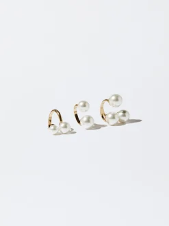 Set Of Rings With Pearls|Parfois Clearance
