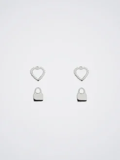 Set Of Stainless Steel Earrings|Parfois Discount