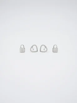 Set Of Stainless Steel Earrings|Parfois Discount