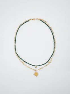 Set Of Steel Necklaces With Stars|Parfois Cheap